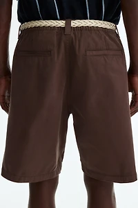 Short de coutil coupe décontractée en coton