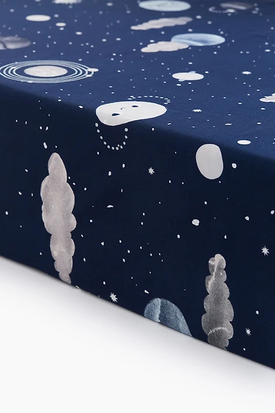 Drap-housse en coton à motif