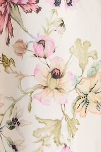 Robe en lin mélangé avec bretelles à nouer