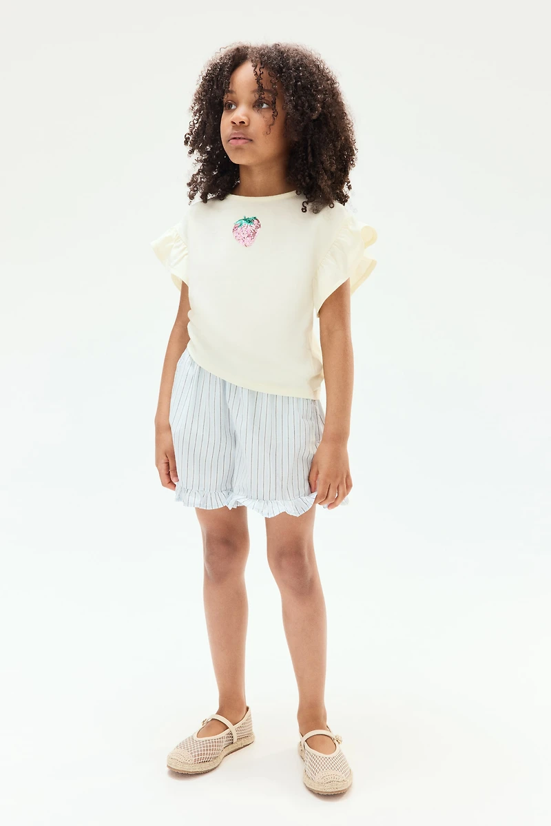 Sequined Cotton Top