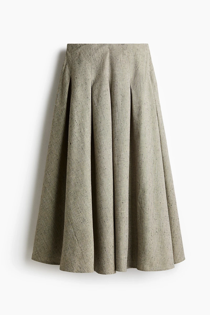 Long Pleated Skirt