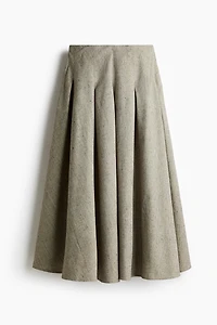 Long Pleated Skirt