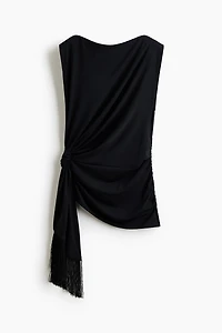 Draped Tie-Detail Top