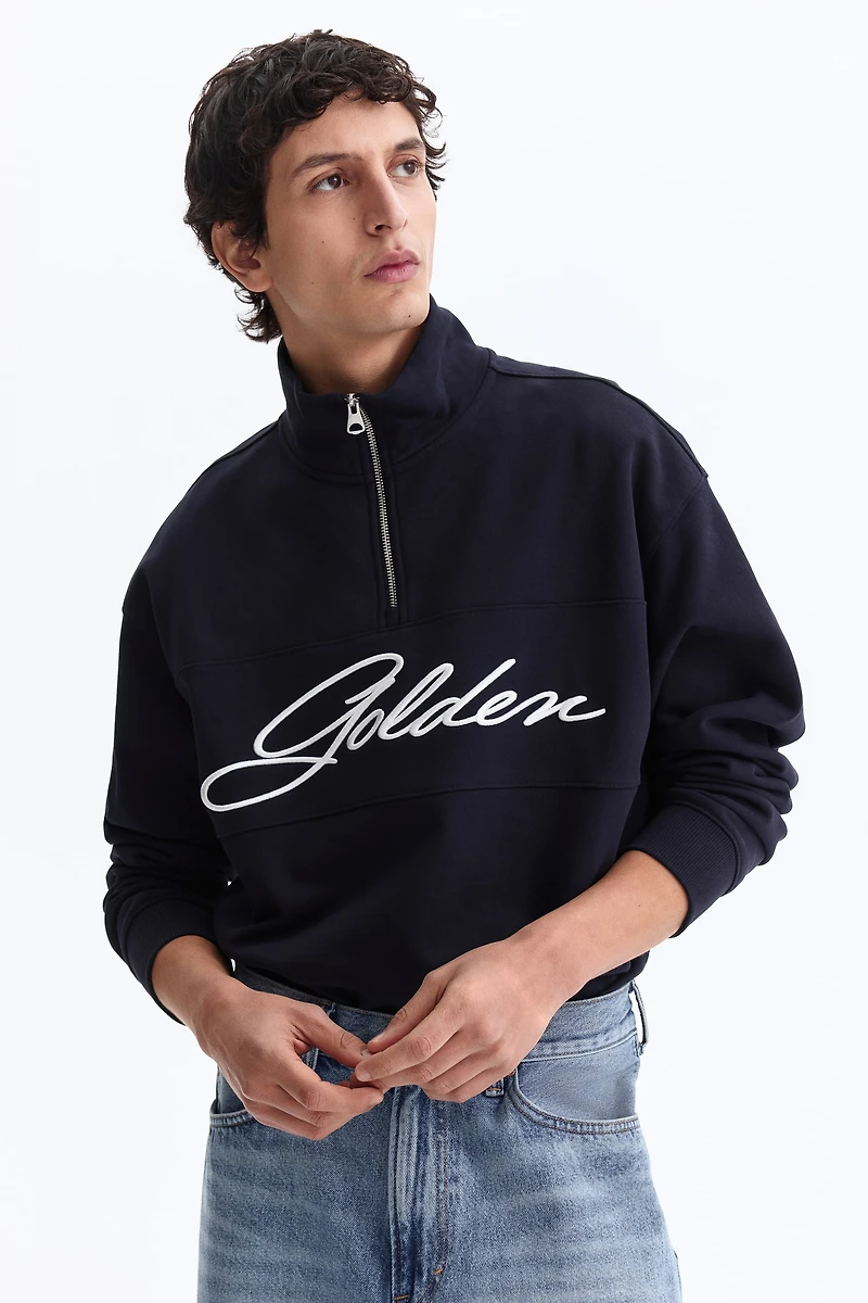 Relaxed-Fit Half-Zip Sweatshirt