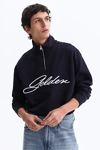 Relaxed-Fit Half-Zip Sweatshirt