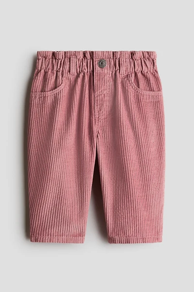 Paper-Bag Corduroy Pants