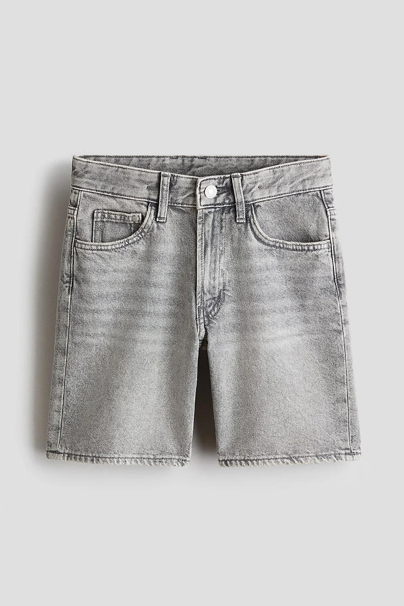 Loose-Fit Denim Shorts