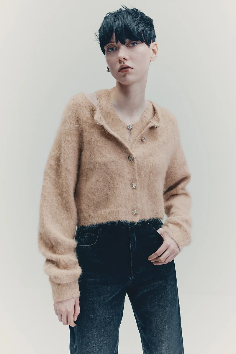 Chandail en alpaga mélangé