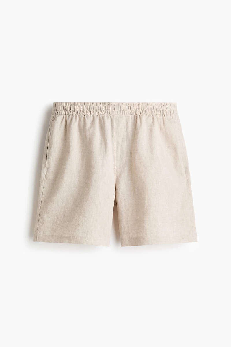 Relaxed-Fit Linen Shorts