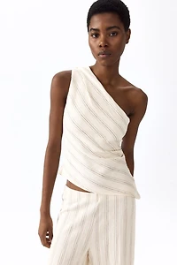 Textured Cotton Pull-On Pants