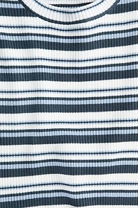 Short rib-knit top