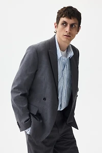 Relaxed-Fit Double-Breasted Jacket