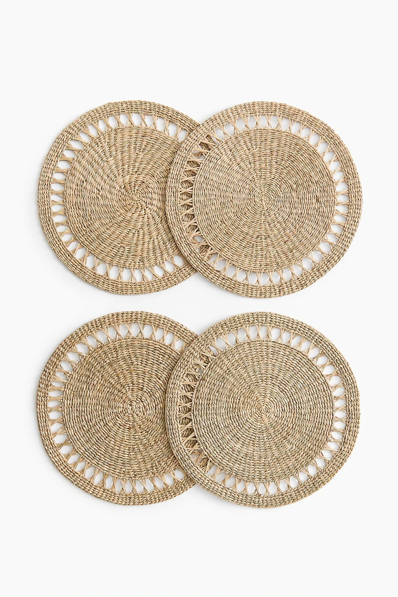 4-Pack Straw Placemats