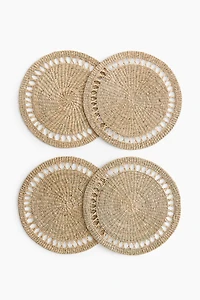 4-Pack Straw Placemats