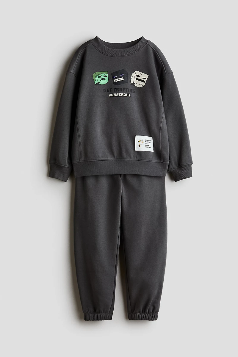 2-Piece Printed Sweatshirt and Joggers Set