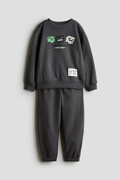 2-Piece Printed Sweatshirt and Joggers Set