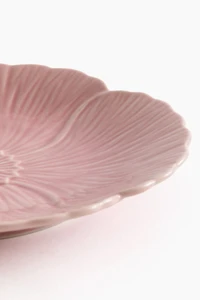 Flower-Shaped Medium-Sized Stoneware Plate