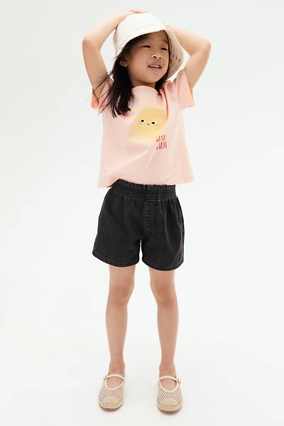 Loose Fit Denim Shorts