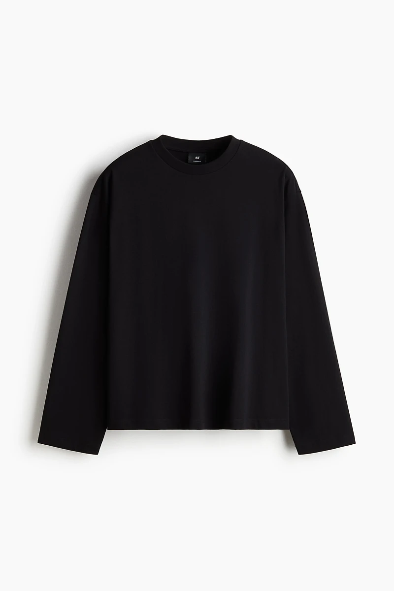 Oversized Long-Sleeved Jersey Shirt
