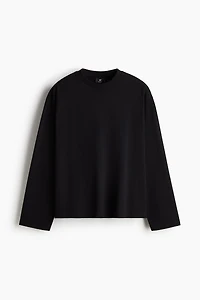 Oversized Long-Sleeved Jersey Shirt