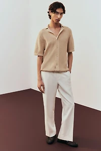 Regular-Fit Textured-Knit Resort Shirt