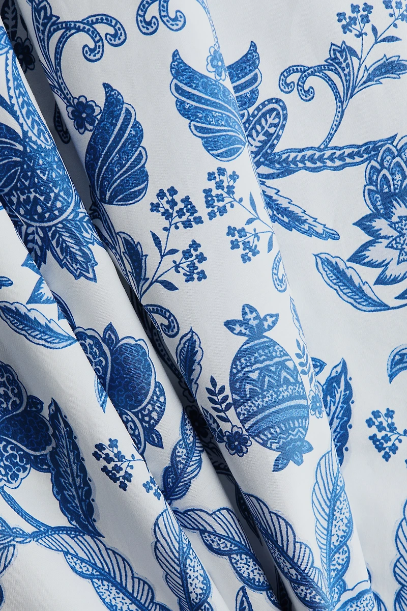 Flared Cotton Poplin Skirt