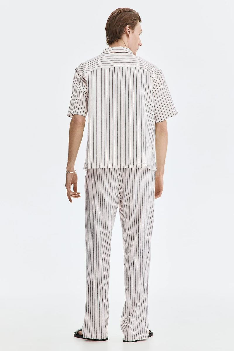 Relaxed-Fit Linen-Blend Pants