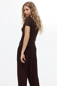 Textured Jersey Drawstring Pants