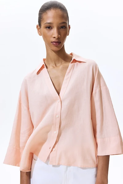 Linen-Blend Shirt