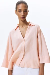 Linen-Blend Shirt