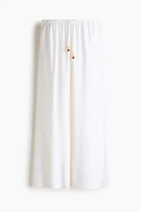 Linen-Blend Drawstring Pants