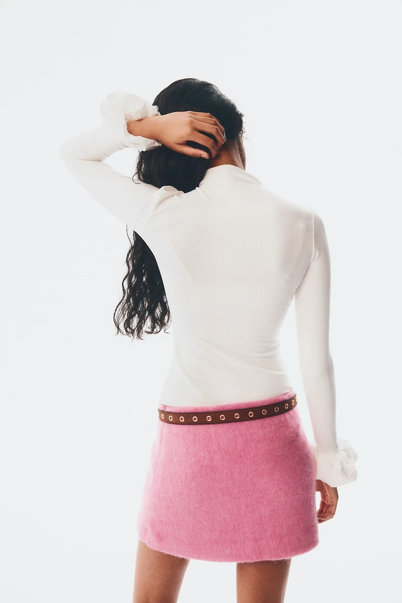 Wool-Blend Mini Skirt