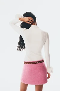 Wool-Blend Mini Skirt