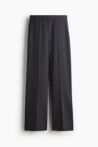 Straight-Leg Creased Pants