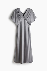 V-Neck Satin Dress
