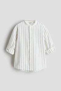 Cotton Band Collar Shirt