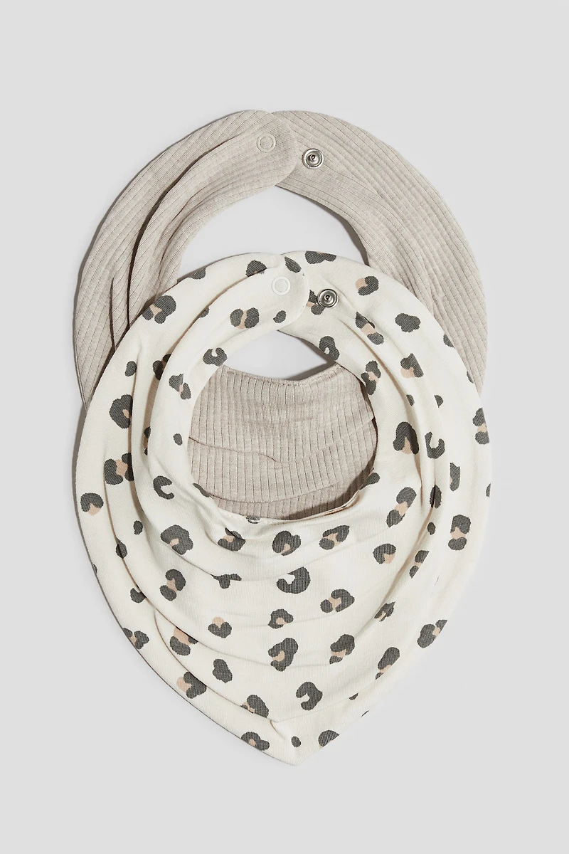 Lot de 2 bavoirs triangulaires