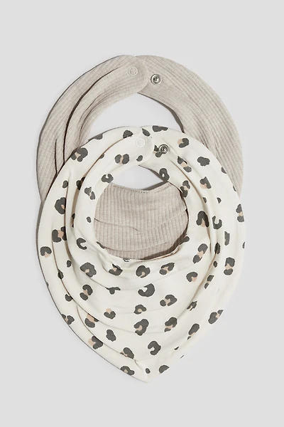 Lot de 2 bavoirs triangulaires