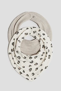 Lot de 2 bavoirs triangulaires