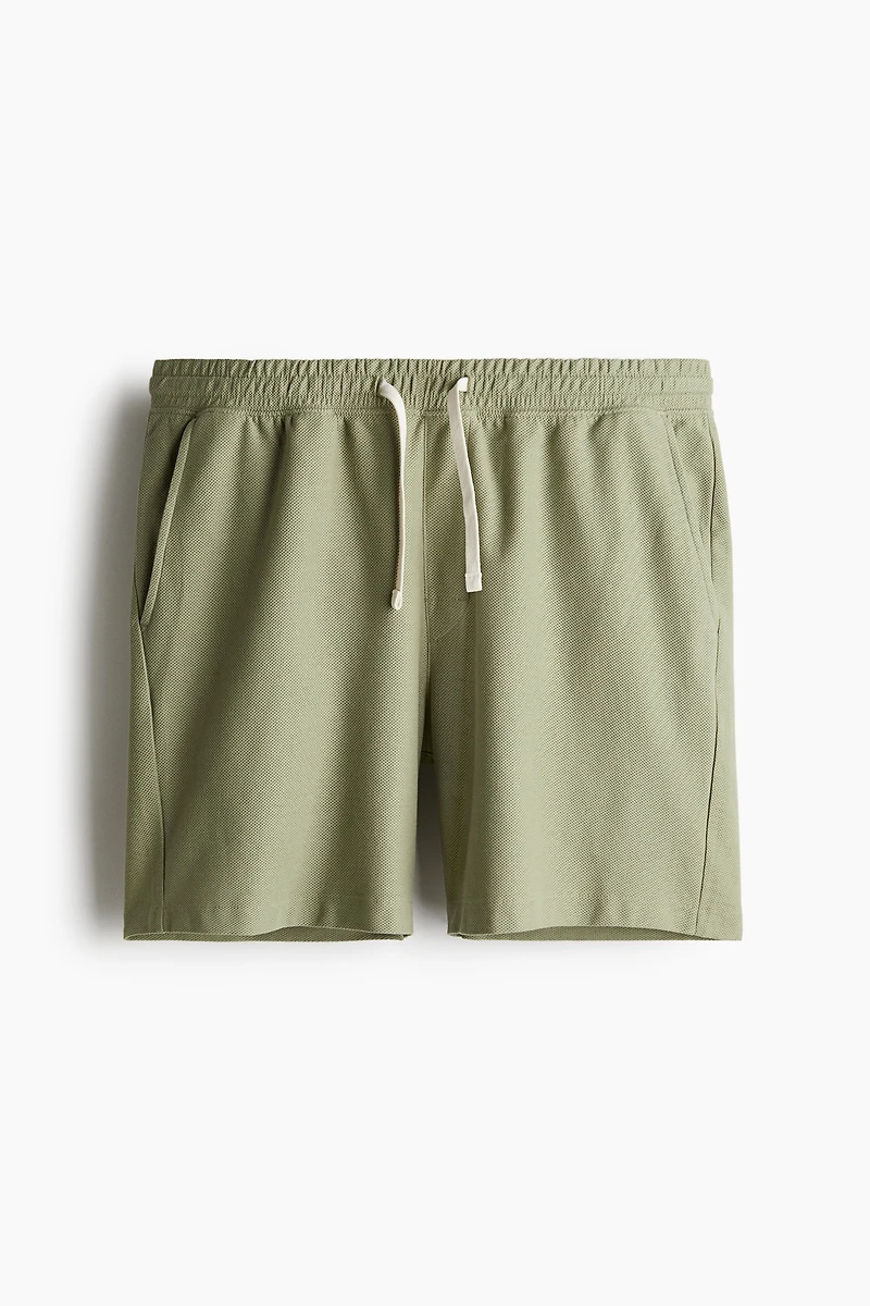 Regular Fit Piqué Shorts