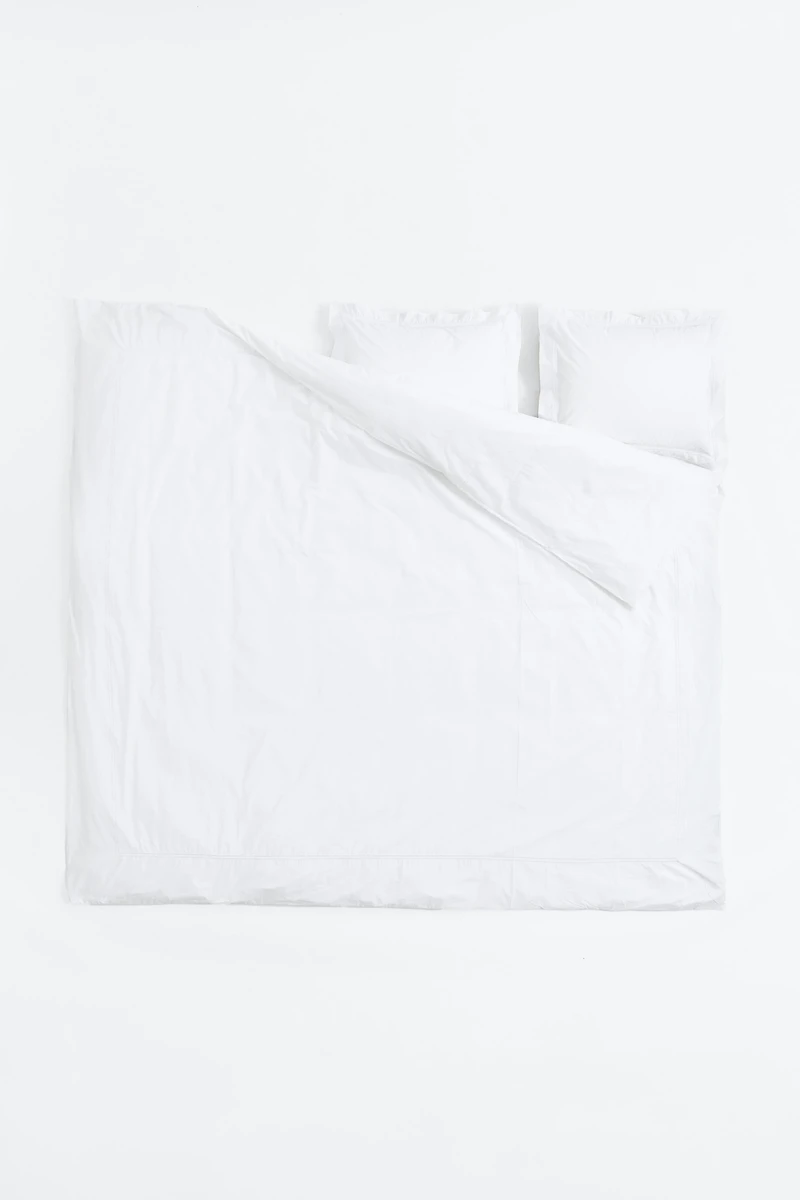 Cotton Percale King/Queen Duvet Cover Set