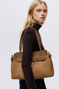 Strap-Detail Tote Bag