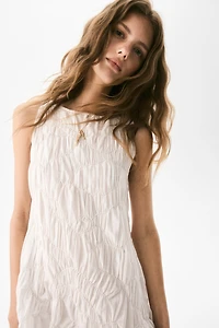 Ruched Cotton Dress