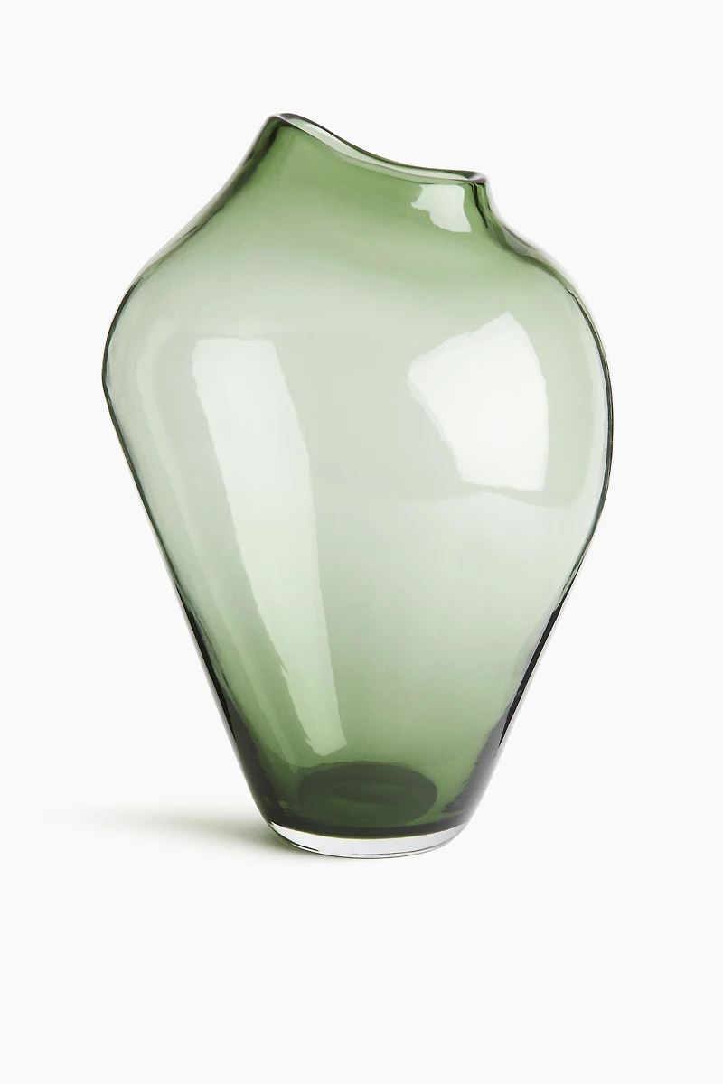 Très grand vase asymétrique en verre