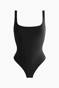 Padded-Cup Microfiber Bodysuit