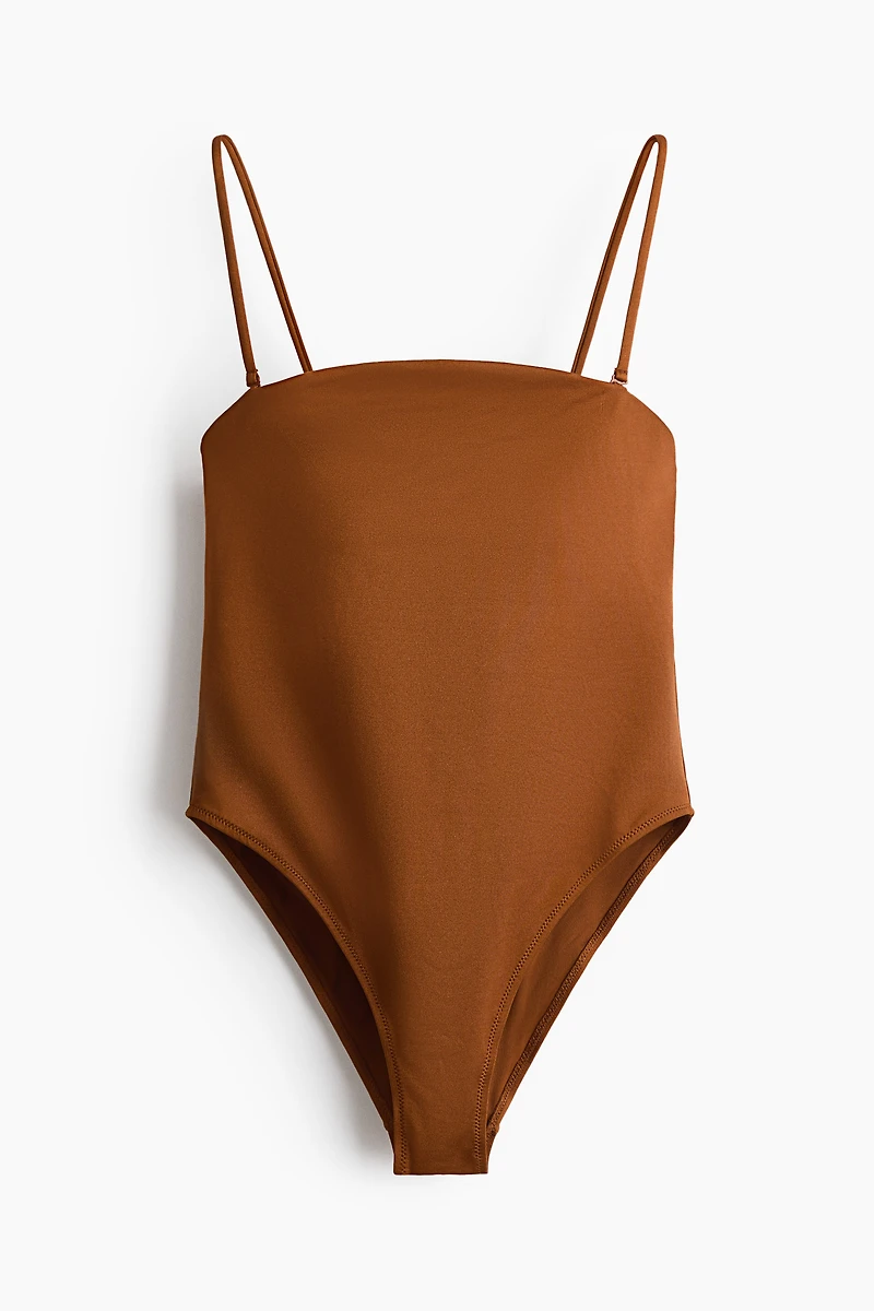 Padded-Cup Bandeau Swimsuit