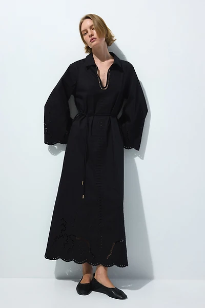 Dress with Eyelet Embroidery