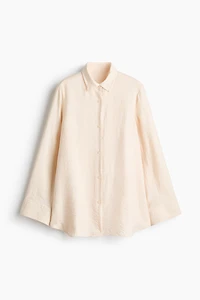 Crinkled Viscose-Blend Shirt