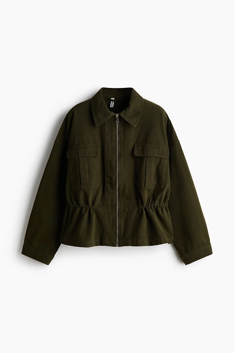 Drawstring-Detail Utility Jacket