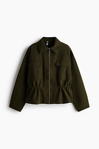Drawstring-Detail Utility Jacket
